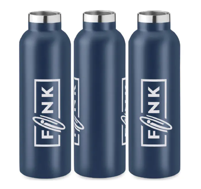 Blue Fink bottle by Justin Burks